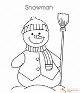 Easy Snowman Coloring Page 20  Free sketch template