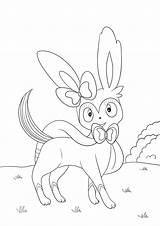 Sylveon Coloring Pages Pokemon Printable Eevee Cute Sheet Line Drawing  sketch template