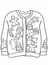 Kids N Funcom  Coloring Page Christmas ugly Sweaters Ugly sketch template
