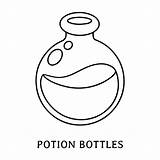 Premium Vector  Potion Bottles coloring Page sketch template