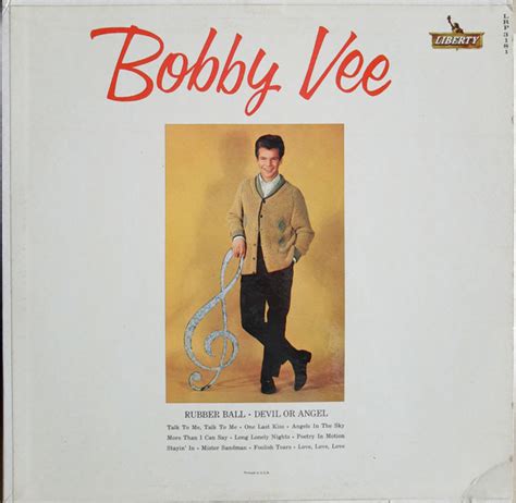 Bobby Vee – Bobby Vee – Vinyl (Indianapolis Press, LP, Album, Mono ...