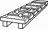 Xylophone Coloring Para Xylofoon Kleurplaat Colorear Xylophon Coloriage  sketch template