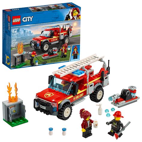 LEGO City Fire Chief Response Truck Building Set with Toy Firetruck and ...