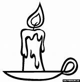 Birthday Candle Coloring Page sketch template