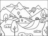 A Hill Colouring Pages Sketch Coloring Page sketch template