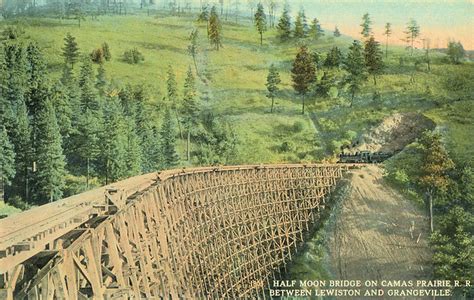 Half Moon Bridge, 1916 - Camas Prairie Railroad, Idaho - a photo on ...