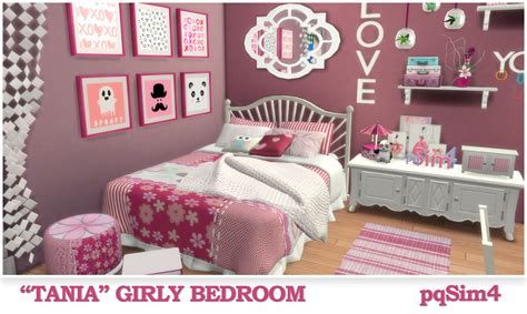 "Tania" Girly Bedroom. Sims 4 Custom Content.