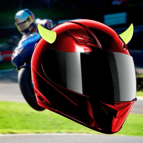 green motorcycle helmet headwear accessoriess suction cups horns decor ...