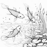 Fish Ponds Colouring Pages Sketch Coloring Page sketch template
