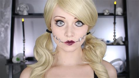 Halloween Doll Makeup Tutorial | No Body Paint Needed! - YouTube