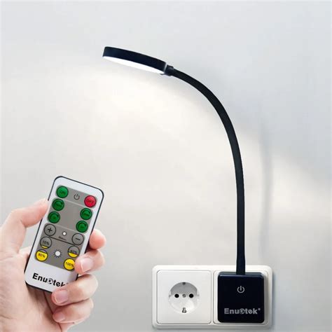 Plug In Remote Control Dimmable LED Wall Night Light Swing Arm LED ...