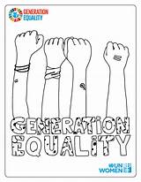 Colouring Pack Visualizing Generation Equality  UN Women – Headquarters sketch template