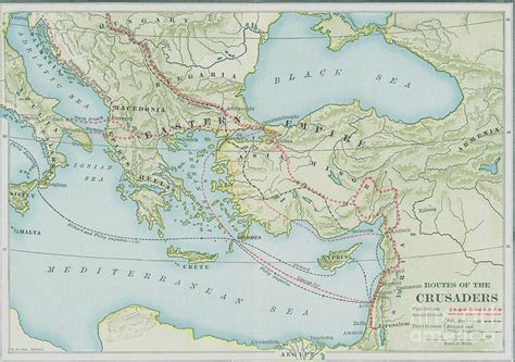 Map Showing Routes During Crusades Photograph by Bettmann - Pixels