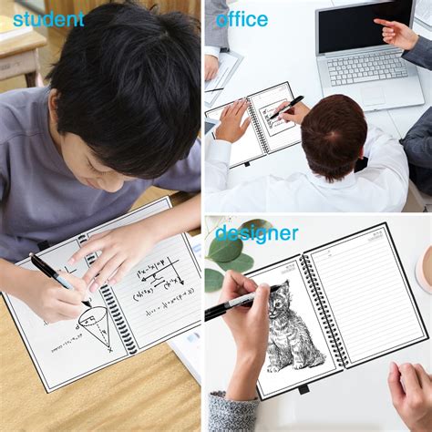 Smart Reusable Erasable Notebook Paper Erase Notepad Note Pad Lined With Pen Pocketbook