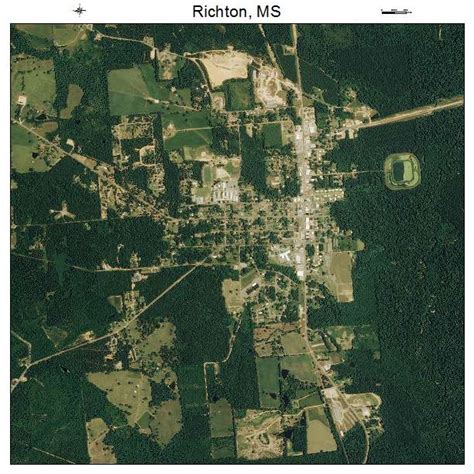 Aerial Photography Map of Richton, MS Mississippi