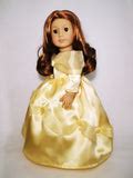 Handmade Princess Belle dress for American Girl doll and 18" Dolls ...