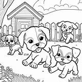 Dogs 4  Coloring Pages 5 Etsy sketch template