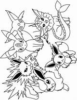 Pokemon Eevee Evolutions Coloring Pages Sketch Coloring Page sketch template