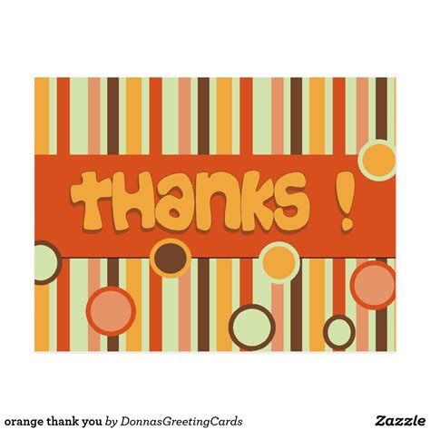 orange thank you postcard | Zazzle in 2023 | Thank you postcards ...