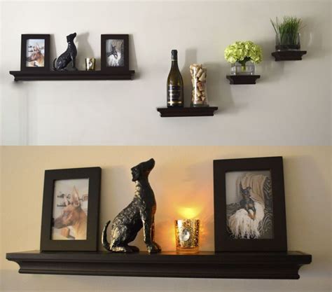 Beauteous Black Wooden Floating Shelves Idea With Classy Classic Design ...