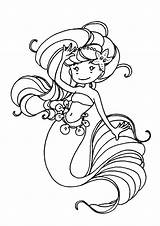 Super Simple mermaid coloring Page  Mermaid Coloring Pages For Kids sketch template