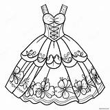 Quinceanera Dress Coloring Page 57562 46354 sketch template