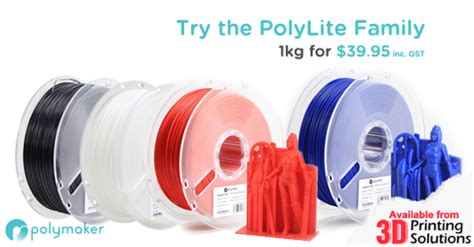 Try Polymakers new PolyLite ABS and PLA! | Latest 3D Printer News Article | 3D Printing Solutions