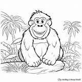 Coloring Ape Animals Color Kids Activity Great Who Print Bigactivities  sketch template