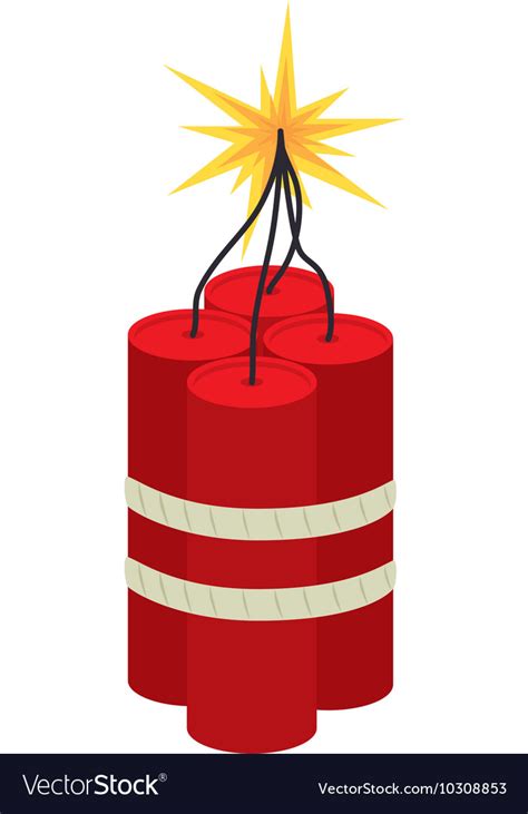 Tnt explode dynamite Royalty Free Vector Image