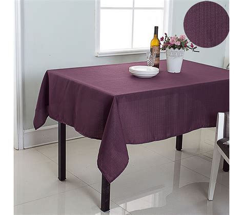 Nappe De Table Rectangulaire Effet Tissé Uni - Prune - Dimensions ...