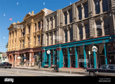 Buildings in Galveston Historic District Texas USA Stock Photo - Alamy