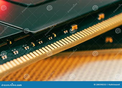 DDR4 DRAM Memory Components Electrical Contact Stock Image - Image of ddr4, technology: 288398253