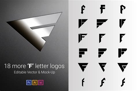 18 F Letter Logos - Vector & Mock-Up | Creative Illustrator Templates ~ Creative Market