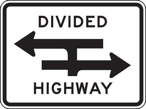 Divided Highway (T-Intersection) Lane Guidance Sign FRR762