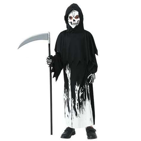 Shop APAP APAP Halloween Glows In The Dark Grim Reaper Costume, M ...