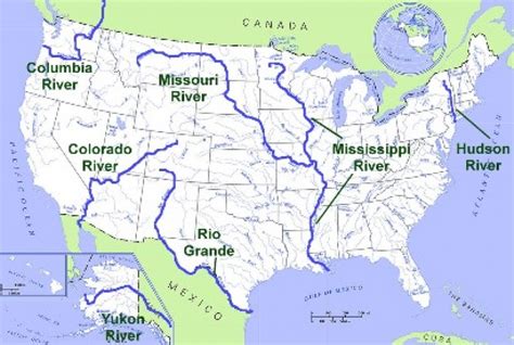 United States Map With Rivers And Mountains