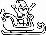 Santa Claus Sleigh Coloring Pages sketch template