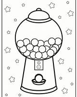 Bubblegum machine coloring Page  Download Print Or Color sketch template
