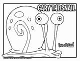 Spongebob Gary Snail Coloring Page Pages sketch template