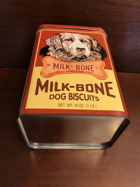 Vintage Milkbone Tin, Dog Biscuit Tin, Milk-Bone Tin, Dog Treat Storage Container, Gift for Dog ...