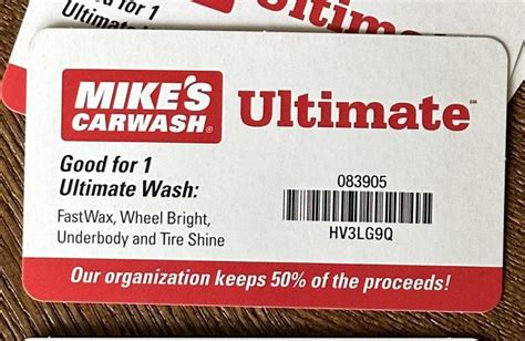 Mike's Carwash Ultimate Wash Card - North Hills Swim Club