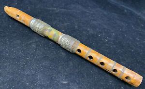 Wooden Recorder Wind Instrument Brown Wire Accents Vintage Ethnic Woman Pic Folk | eBay