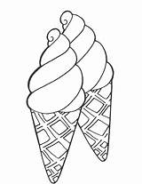 Ice Cream Cone Coloring Pages Printable sketch template