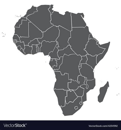 Simplified Schematic Map Of Africa Vector Political Map | The Best Porn Website