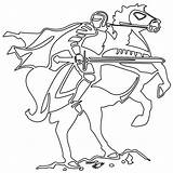 Knight On Horse Coloring Page – Babadoodle sketch template