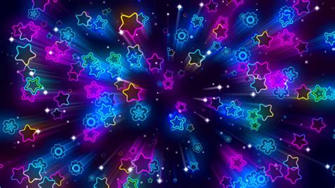 Neon Stars Background, Motion Graphics | VideoHive