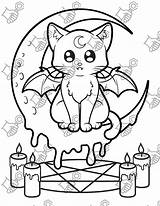 12 Pastel Goth Coloring Pages Cute And Creepy Page  Etsy sketch template