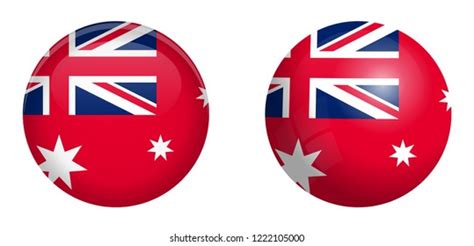 Australian Red Ensign Flag Under 3d Stock Vector (Royalty Free ...