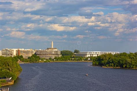 Potomac River Near Georgetown Park Waterfront in Washington DC. Stock ...