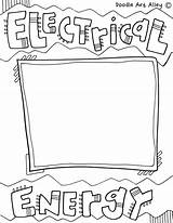 Electricity Coloring Page sketch template
